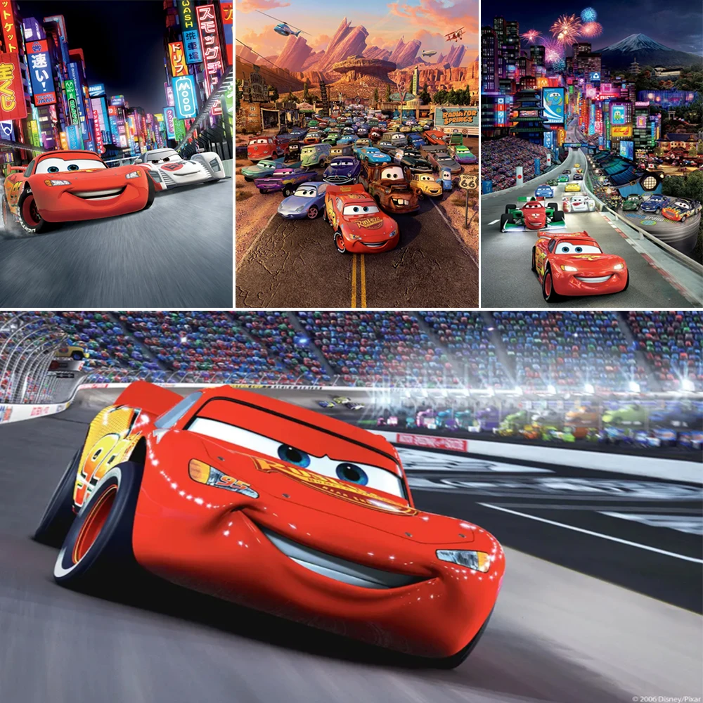 

Disney Red Sports Car DIY Diamond Painting Cross Stitch Kit Cartoon 5D Inlaid Rhinestone Embroidery Mosaic Handmade Gift