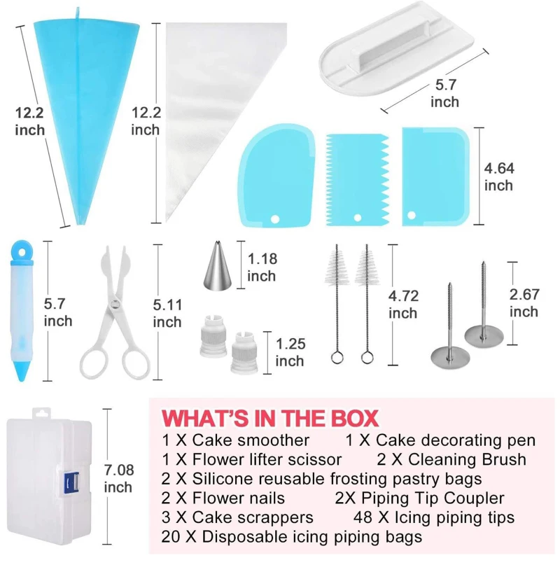 

82pcs/set Silicone Pastry Bag Tips Kitchen DIY Icing Cream Reusable Pastry Bags Nozzle Set Cake Decorating Tools For Home