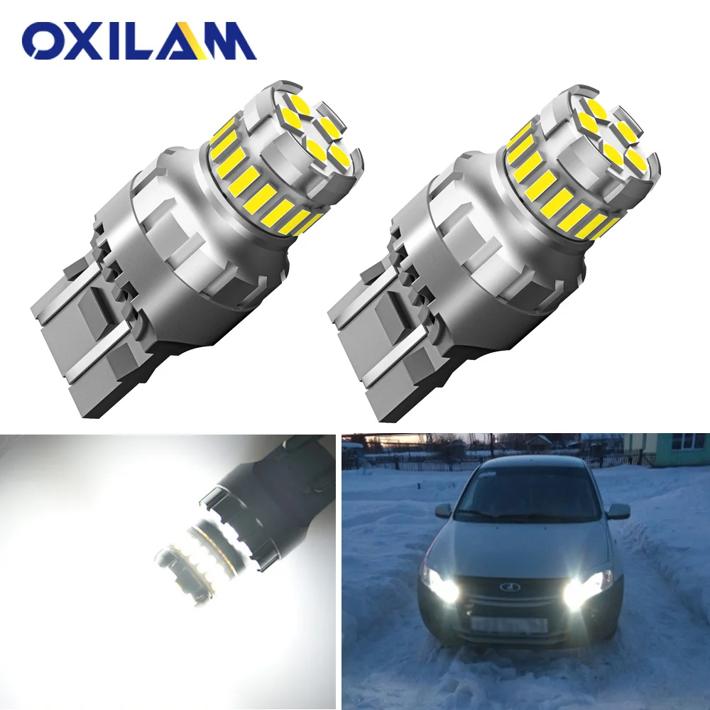 2 шт. Автомобильные светодиодные лампы T20 LED W21W W21/5W WY21W 7440 7443|Сигнальная лампа| |