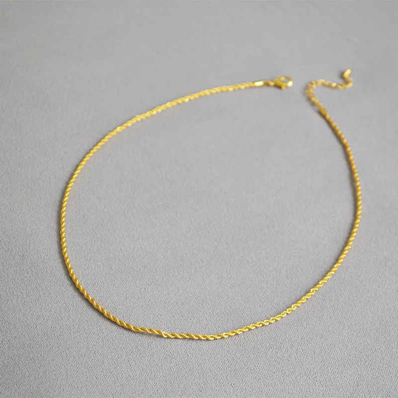 fashion simple love twist gold plated chain necklaces for women temperament Geometric chocker Necklace female 2020 punk jewelry