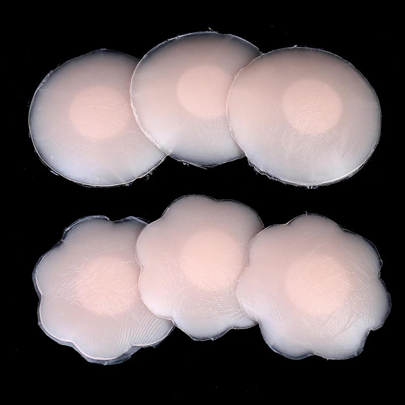 

10pc Self Adhesive Breast Chest Bra Pasties Pad Mat Stickers Reusable Invisible Silicone Nipple Cover Accessories Lift For Woman