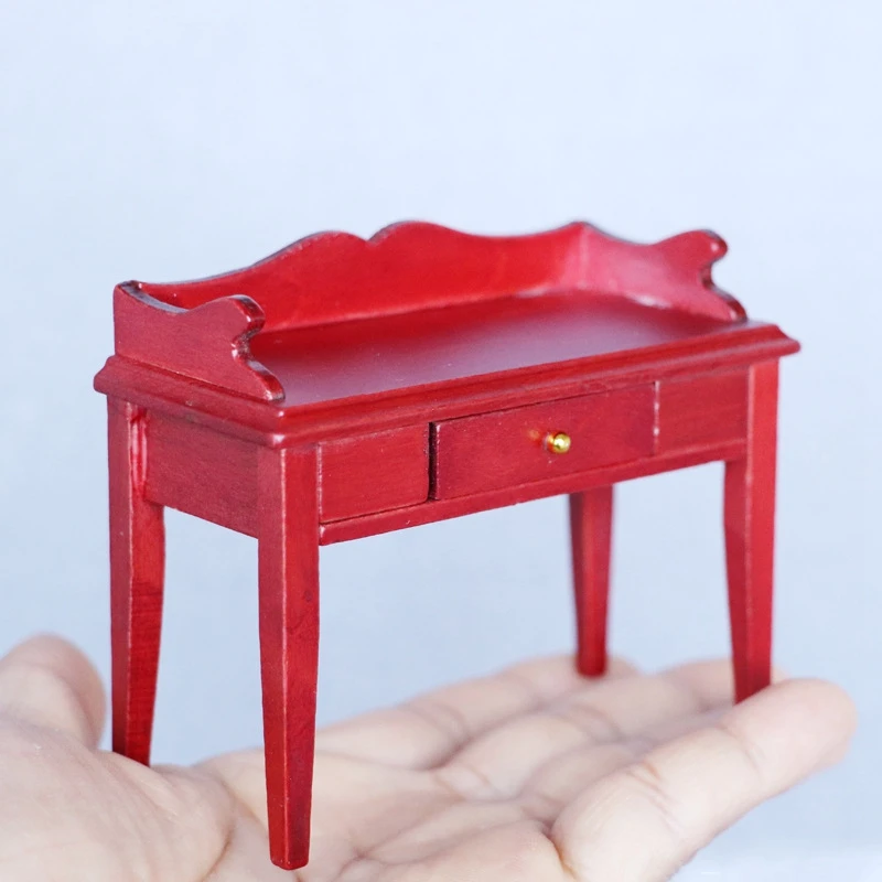 

1:12 Dollhouse Miniature Furniture Room Wooden Desk Model Dollhouse Accessories