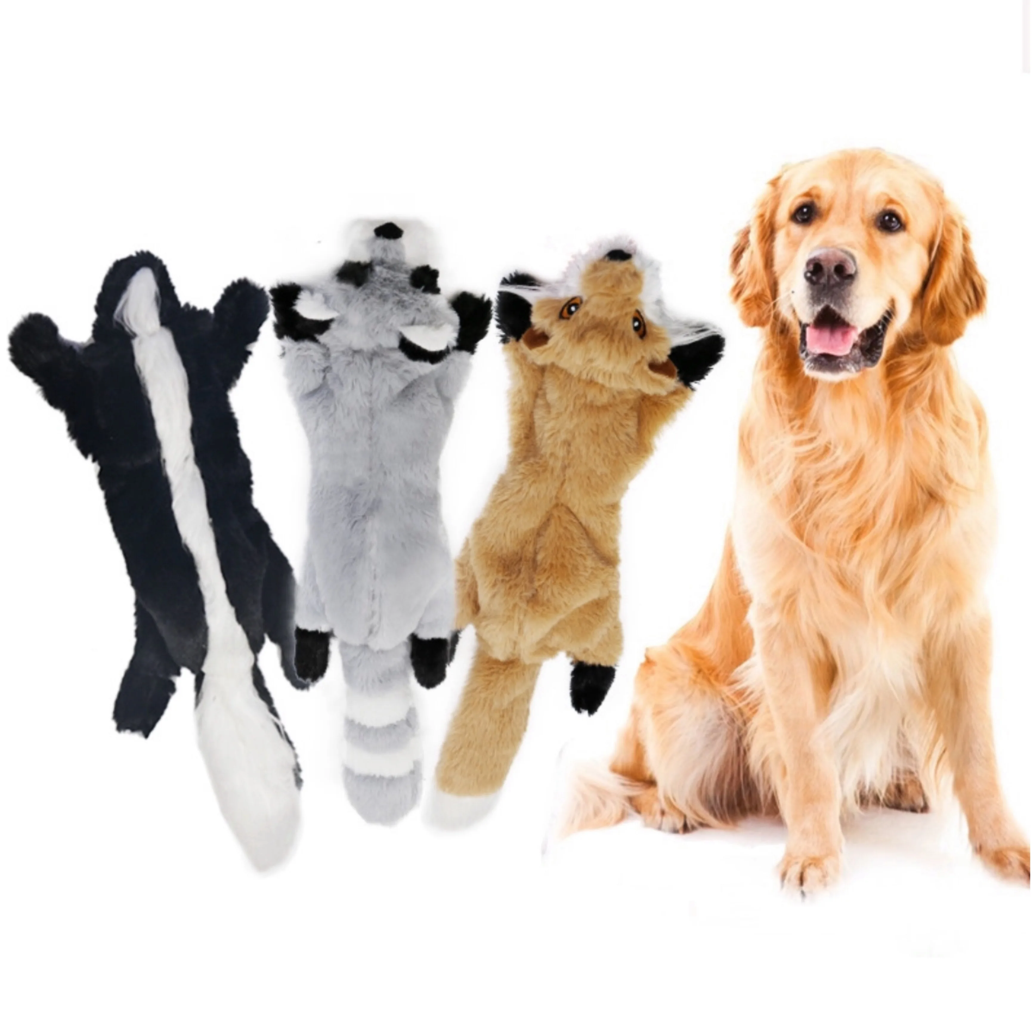 Новые милые плюшевые игрушки писк питомца волк кролик животные собака