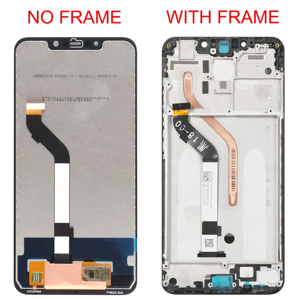 

New + Frame For 6.18" Xiaomi poco F1 LCD Display Touch Screen Digitizer Assembly for xiaomi mi Pocophone F1(10 point)