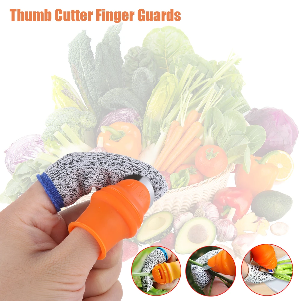 

Силиконовый резак для большого пальца, защита от порезов, инструмент для сбора фасоли, кухонный гаджет, инструменты для фруктов и овощей