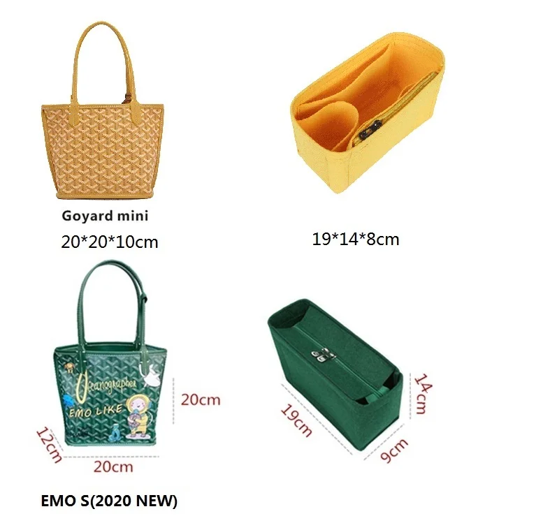 Сумка-Органайзер из войлочной ткани подходит для Goyard EMO | Дом и сад