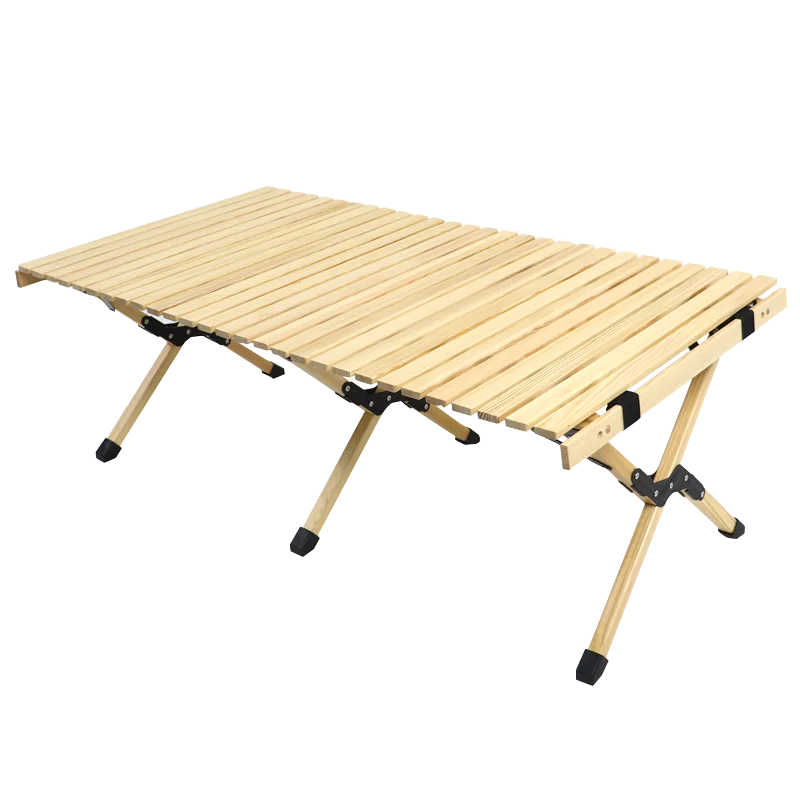 

Outdoor Table Portable Folding Egg Roll Camping Picnic Wooden Desk