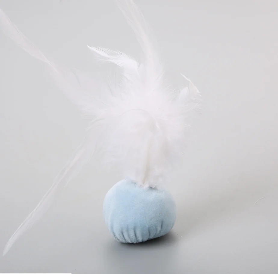 Цветной шар Когтеточка для кошек перо животного белая розовая игрушка кот