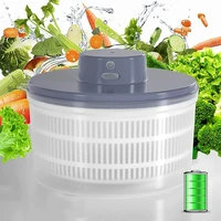 electric salad spinner lettuce vegetable dryer usb rechargeable quick drying lettuce fruit spinner material bowl