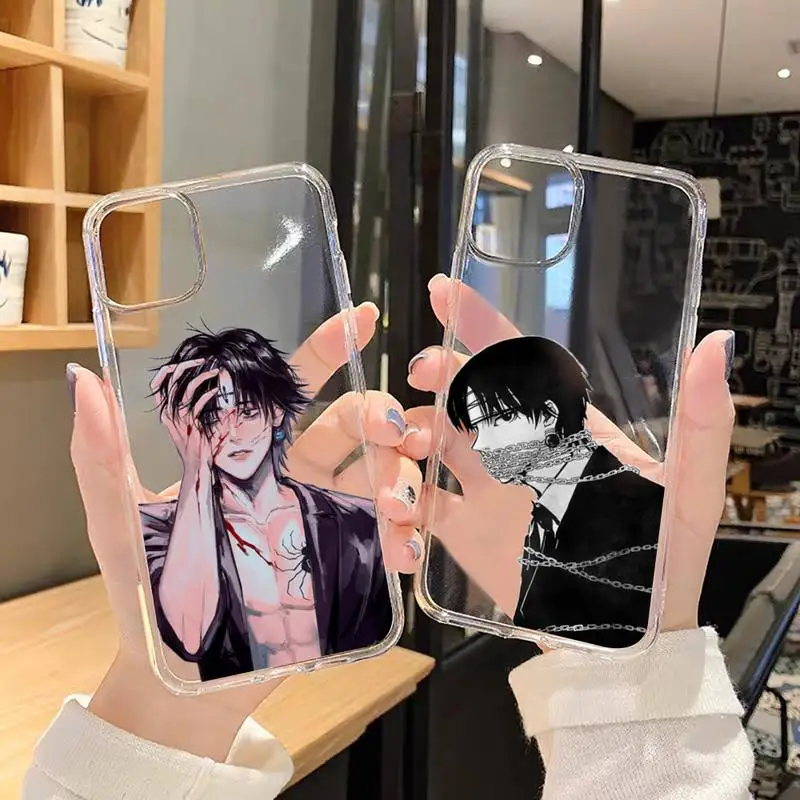 

Chrollo Lucilfer Chains Phone Case For iphone 13 12 11 8 7 plus mini x xs xr pro max Transparent soft