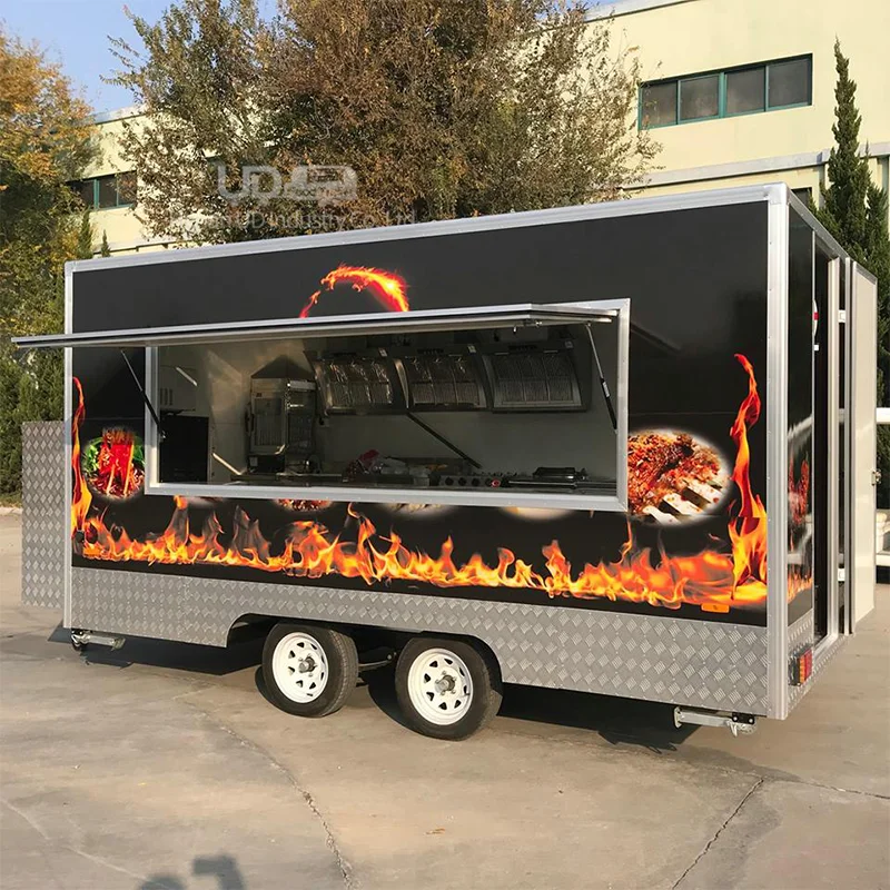 

Street Sale Food Trailers Fully Equipped Mobile Food Truck Kiosk Taco Cart Juice Beer Bar Coffee Van BBQ Concession Trailer