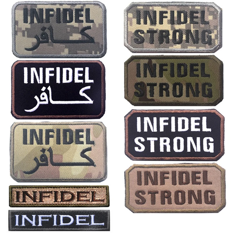 Прочная нашивка Infidel тактическая Мультикам спецназ значок для крестоносъемки в