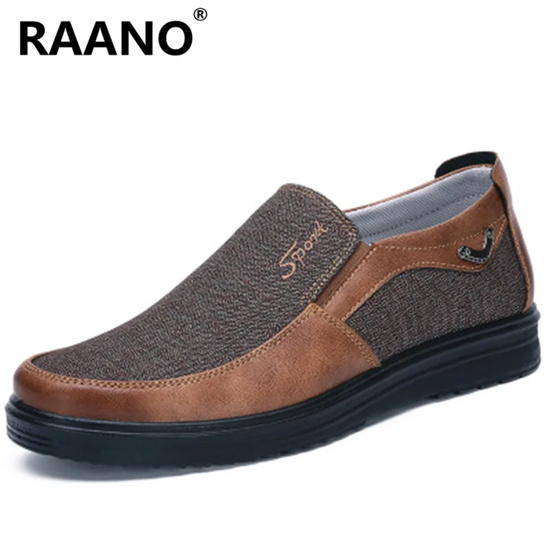 Мужские парусиновые туфли без шнуровки Классическая удобная повседневная обувь