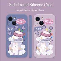blueberry bunny soft case for iphone 13 12 pro max mini 11 pro max x xr xs max se2020 8 7 plus 6 6s plus silicone phone cover