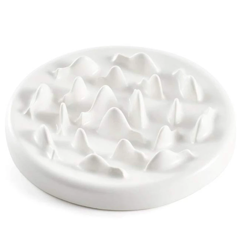 Медленный кормушка керамическая забавная Интерактивная питательная чаша Bloat Stop