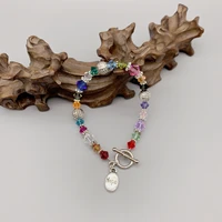 folisaunique multicolor austrian crystals bracelet for women girls awareness jewelry gift wish hope bracelet for fundraiser