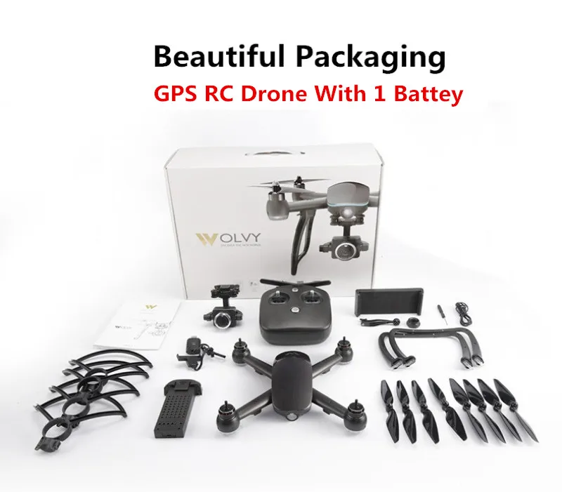 1080P Drone 1battery 5G gps Дрон бесщеточный двигатель, Квадрокоптер с камерой HD Gimbal ESC камера Дрон 3D объемный полёт вертолет Дрон профессиональный - Цвет: 1080P Drone 1battery