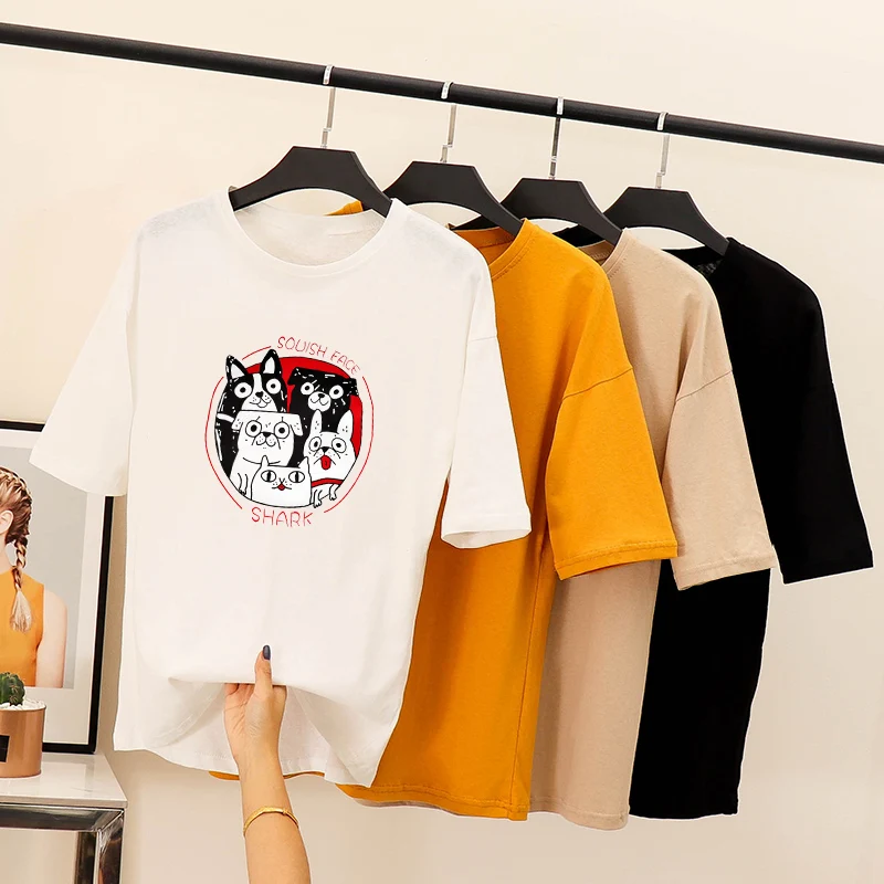 

Short-sleeved T-shirt For Loose College Summer Dress In 2019