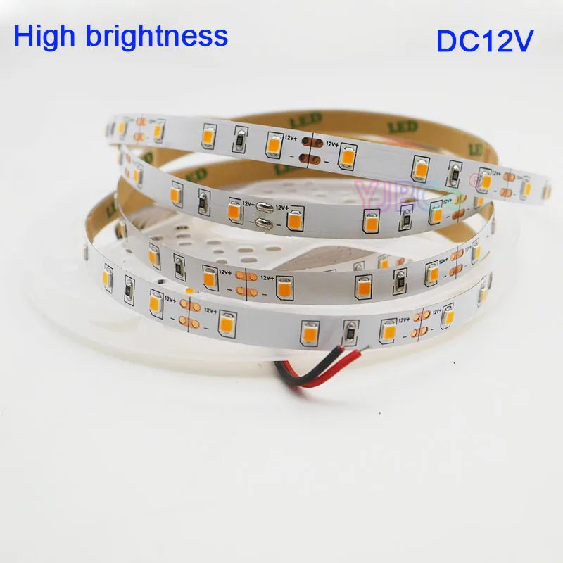 

5M warm white PCB 8mm led Strip light DC12V 2835 SMD 2700K~3200K 60Leds/m IP20 High brightness Flexible led lamp tape