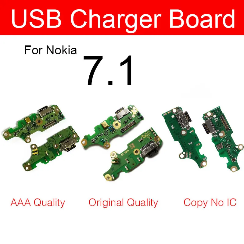 Микрофон Usb зарядное устройство разъем плата для Nokia 7 Plus 1 X7 2 зарядный порт док