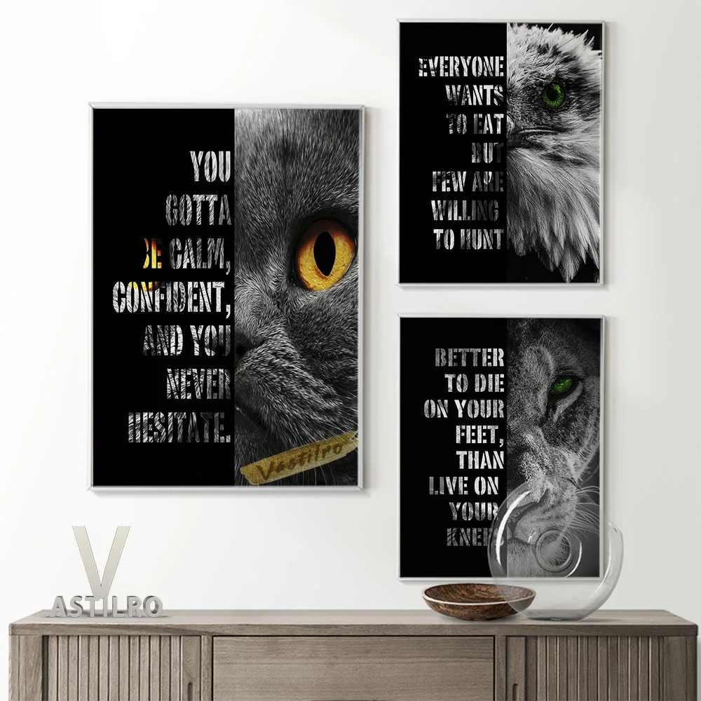 

Original Art Funny Animal Poster Cat Prints Koso Tiger Wall Stickers Room Home Decor Canvas Painting High Quality Picture Gift
