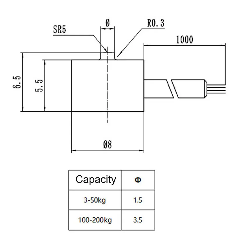 Датчик нагрузки давления высокой точности миниатюрного типа кнопки для измерения силы нагрузки 3, 5, 10, 20, 30, 50, 100 кг с бесплатной доставкой.