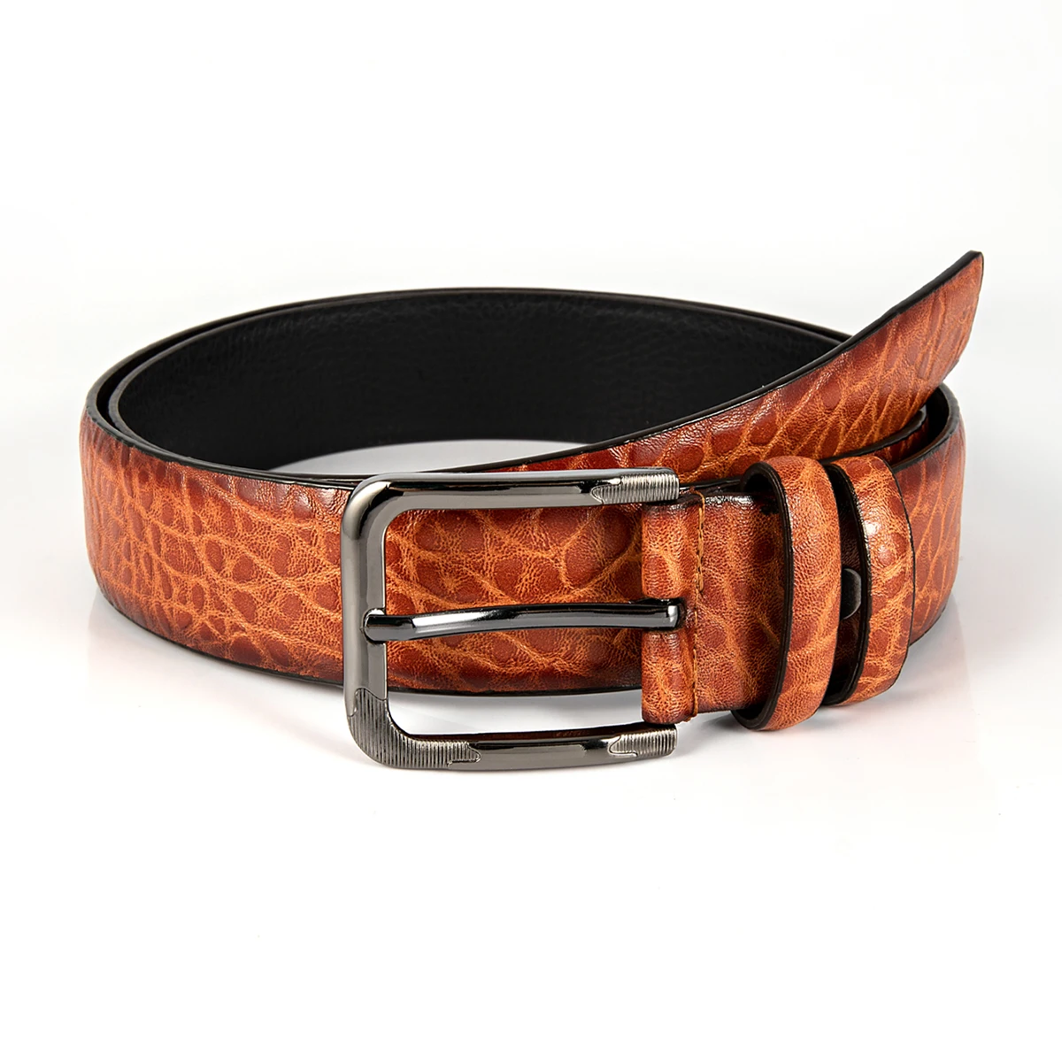Square Buckle Brown Men's Fashion Belt