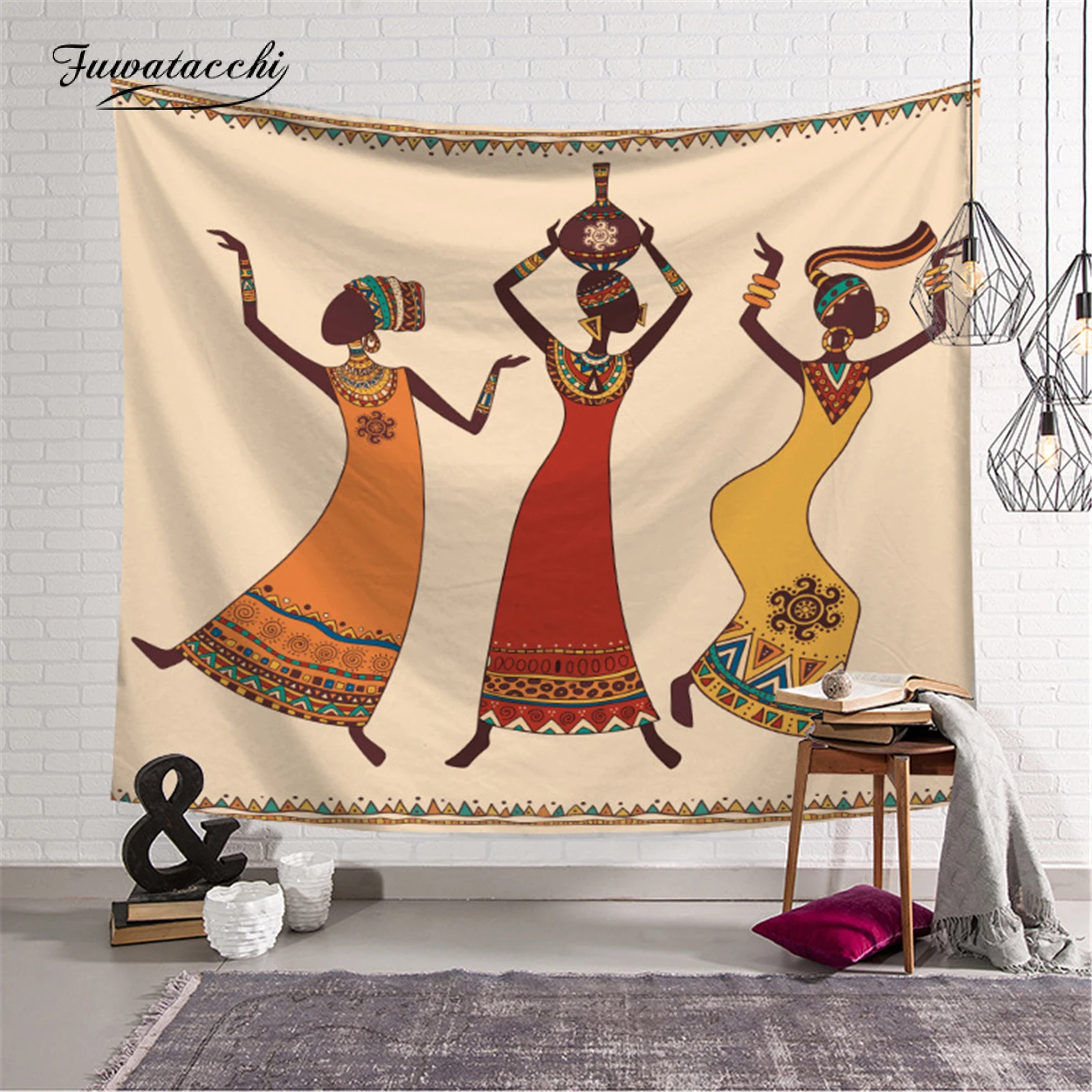 

Fuwatachi Egyptian Pyramid Mural Home Decoration Tapestry Psychedelic Scene Bohemian Decorative Tapestry Bed Sheet Sofa Blanket