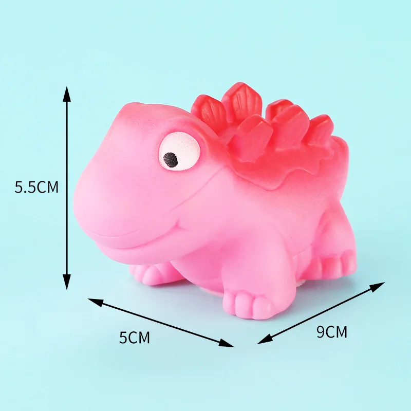 6pcs Toddler Bath Toys Lovely Cartoon Mini Dinosaur Soft Rubber Squeeze Sound Bathtub Water Play Set Baby Funny Shower Gift