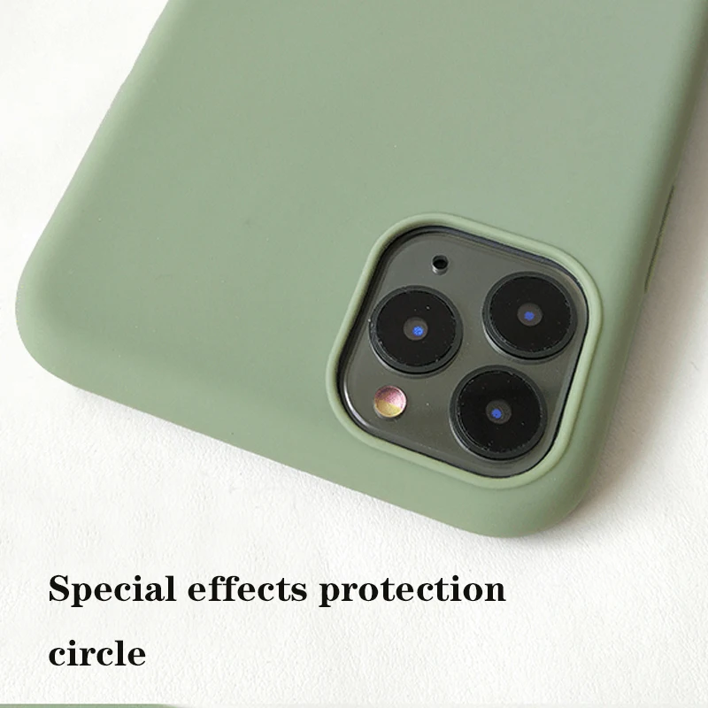 

Full Protection Liquid silicagel Phone Case Candy Soft Cover For iPhone 11 12 Pro Max X XR 11 XS Max 7 8 Plus Shockproof Caset