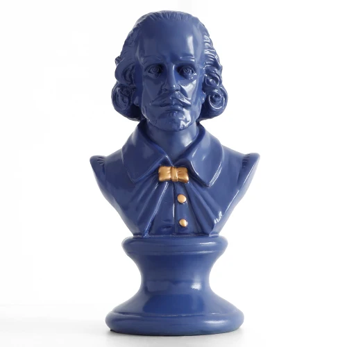 Shakespeare - Blue Скандинавский стиль портрет головы Шекспира и бюста великая Смола декоратор Смола Искусство Скульптура Упражнение издание домашний декор - Цвет: Shakespeare - Blue