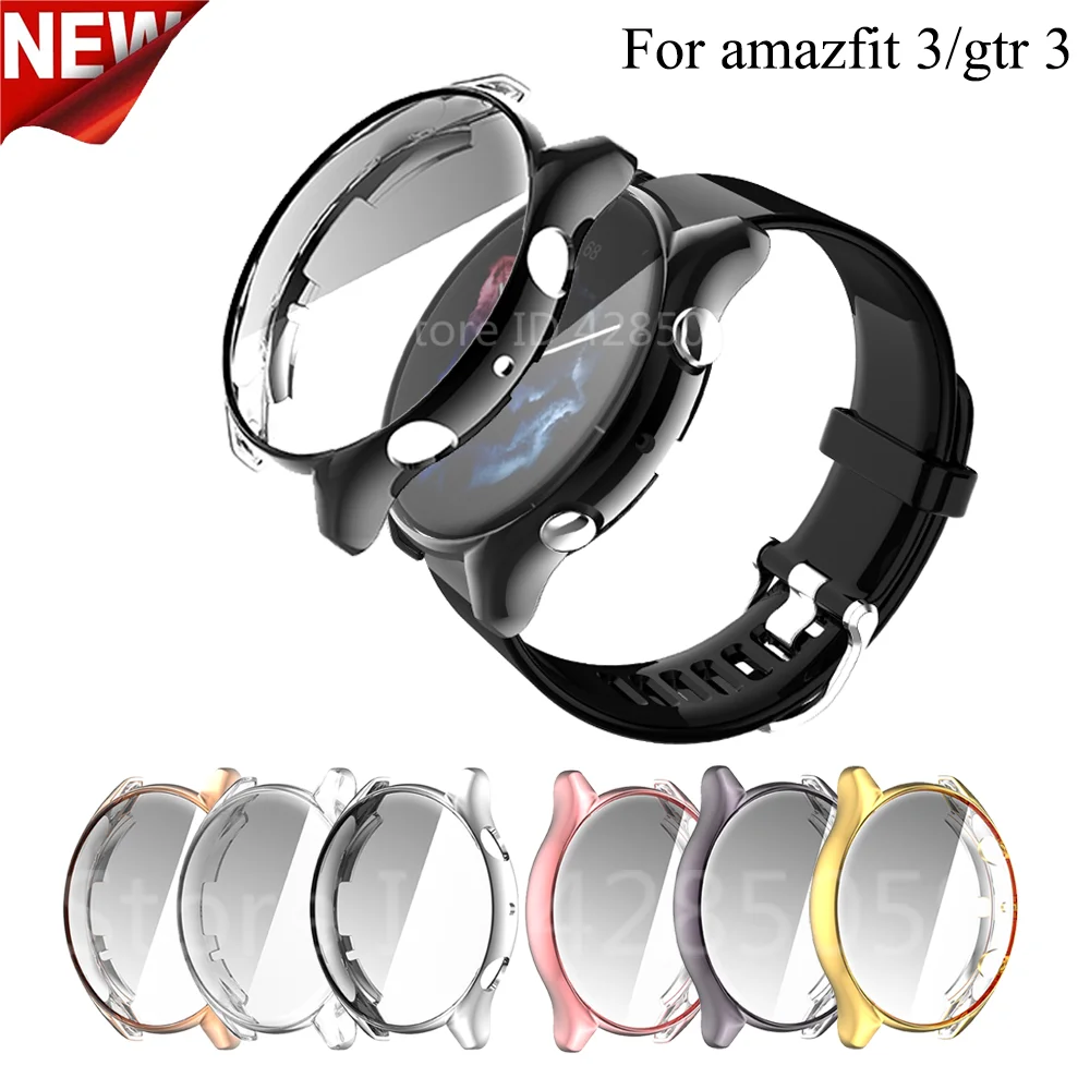 Силиконовая пленка для экрана чехол смарт-часов Xiaomi Huami Amazfit GTR 3/3 pro защитный