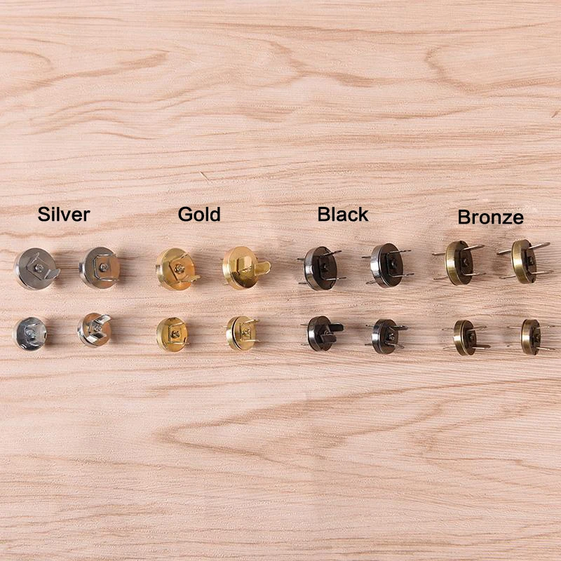 Round 14/18mm Plating Silver Case Magnet Buckle Leather Wallet Clothing Diy Accessories | Buttons