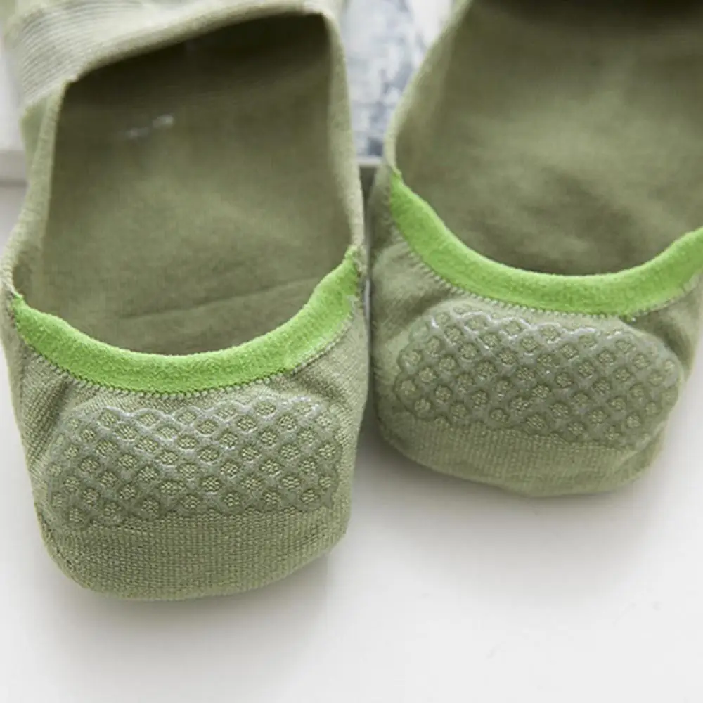 

5Pairs Women Bamboo Fibre Breathable Anti Slip Low Cut Invisible Boat Socks