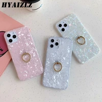 luxury case for iphone 12 mini se 2020 11 pro max xs xr 6 6s 7 8 plus shell pattern marble soft imd cover with ring holder stand