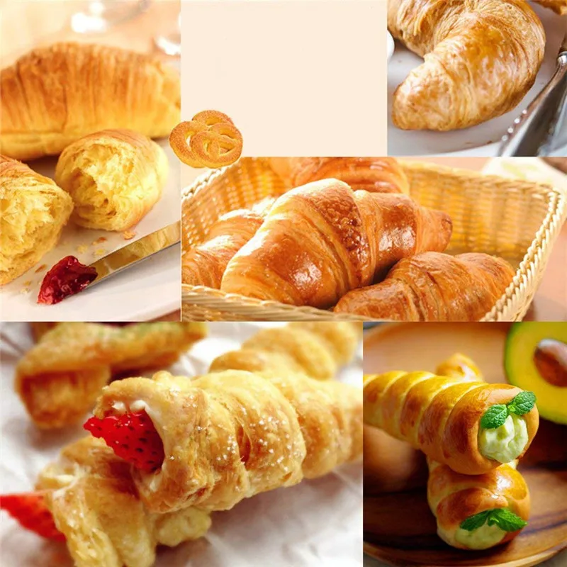 

10Pcs Conical Tube Cone Roll Moulds Spiral Croissants Molds Cream Horn Mould Pastry Mold Cookie Dessert Home Kitchen Baking Tool