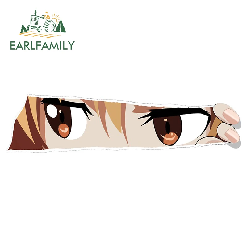 

EARLFAMILY 13cm x 8.8cm for Asuna Peep Vinyl Car Stickers Personality Motorcycle Car Door Camper Laptop Camper Waterproof Decal