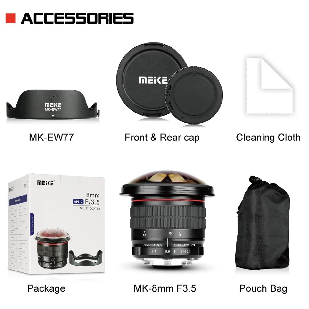 Meike 8 мм f3.5 ручной широкоугольный объектив рыбий глаз для Nikon F Mount D7000 D7200 D7100 D5300 D3400