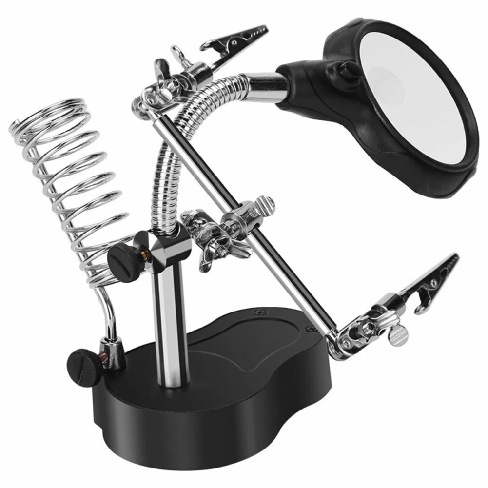 

Helping Soldering Iron Magnifier Welding iron bracket Metal Plastic Stand Holder