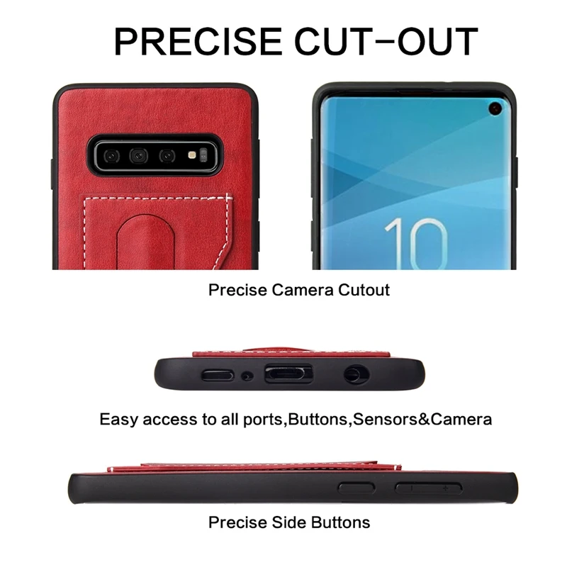 

Кожаный чехол для Samsung Galaxy S10 Plus, противоударный чехол с магнитной подставкой для Samsung Galaxy S10e