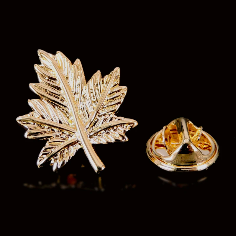 Производитель дизайнерские шлепанцы Цвет золотой брошь в виде кленового листа