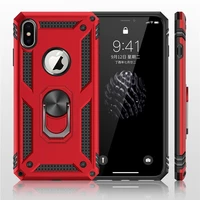 armor shockproof phone case for iphone 13 12 11 pro xs max mini xr x 6 6s 7 8 plus finger magnetic ring hard holder cover