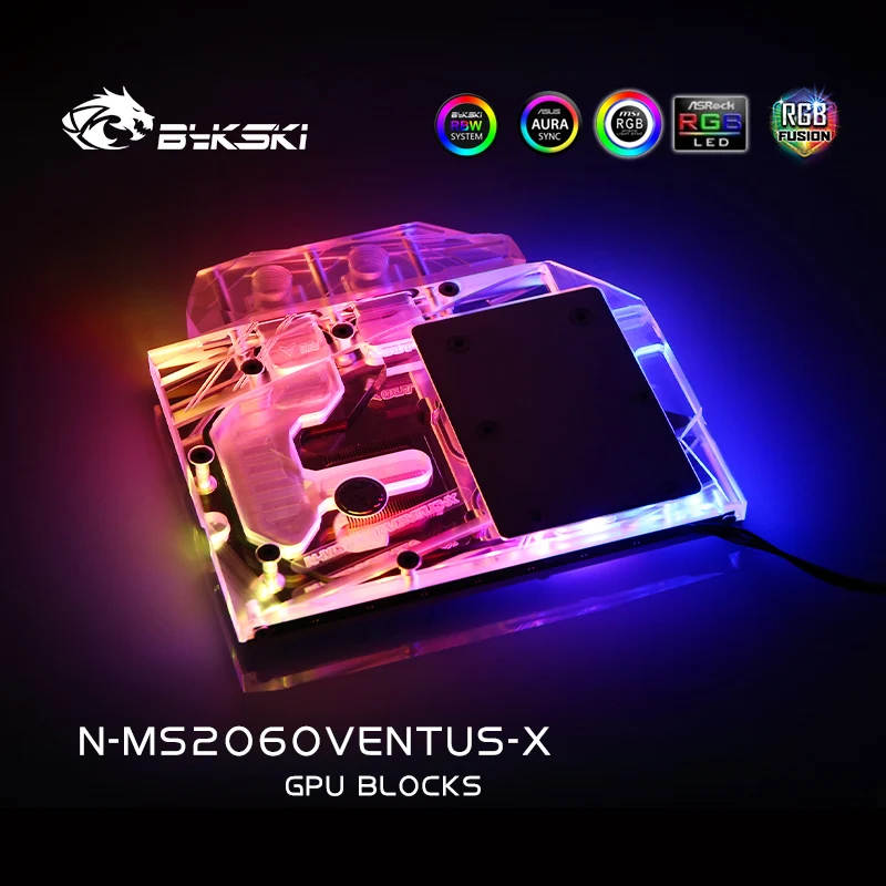 Блок водяного охлаждения Bykski для MSI Geforce RTX 2060 VENTUS XS блок GPU поддержка управления