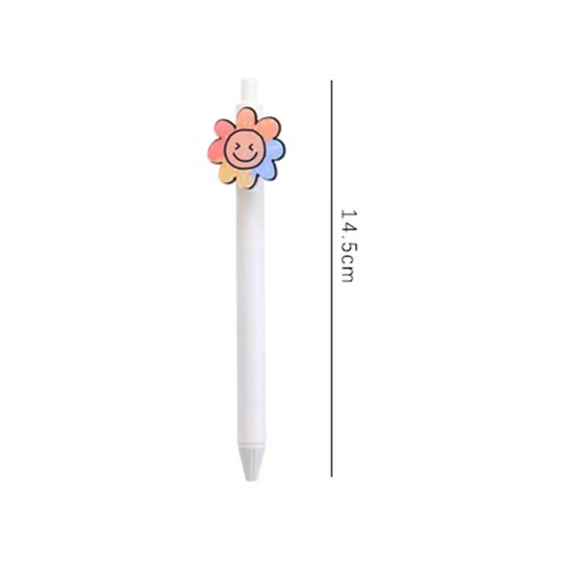 

Cartoon Neutral Pen Girl Heart Press Pen Acrylic Pattern Macron 0.5mm Bullet Point Gel Pen Ballpoint Stationery Writing Supplies