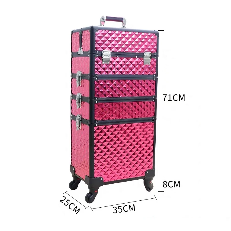 Multilayer freely combined pull-rod cosmetic case professional artist trolley makeup luggage nail box tattoo tool box manicurist