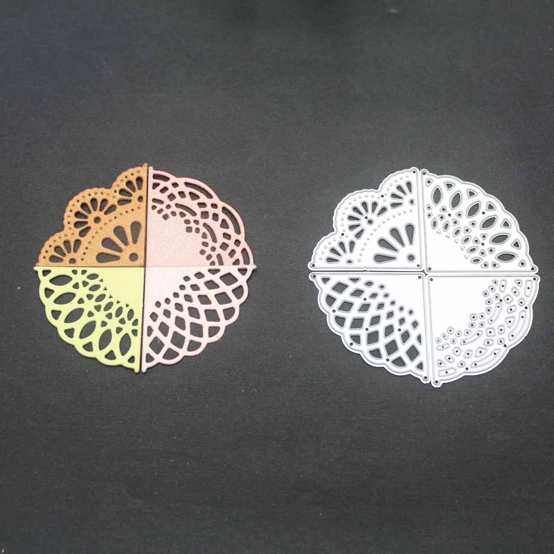 

Reunion Fan-shaped Lace Metal Cutting Dies Embossing Mold DIY Scrapbooking Album Paper Craft Knife Mould Blade Punch Stencils