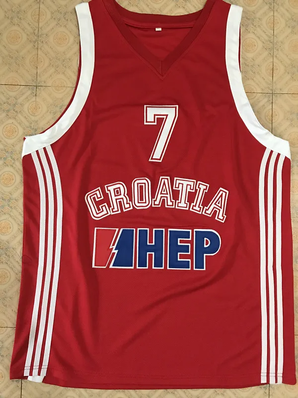 

#7 Bojan Bogdanovic Croatia Nation Basketball Jersey Retro Throwback Basketball Jersey Customize any size number and player name
