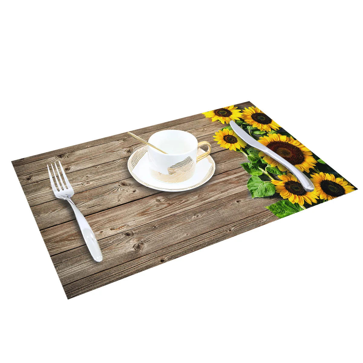 Подсолнухи деревенский узор коврик для стола Кухонное украшение салфетка