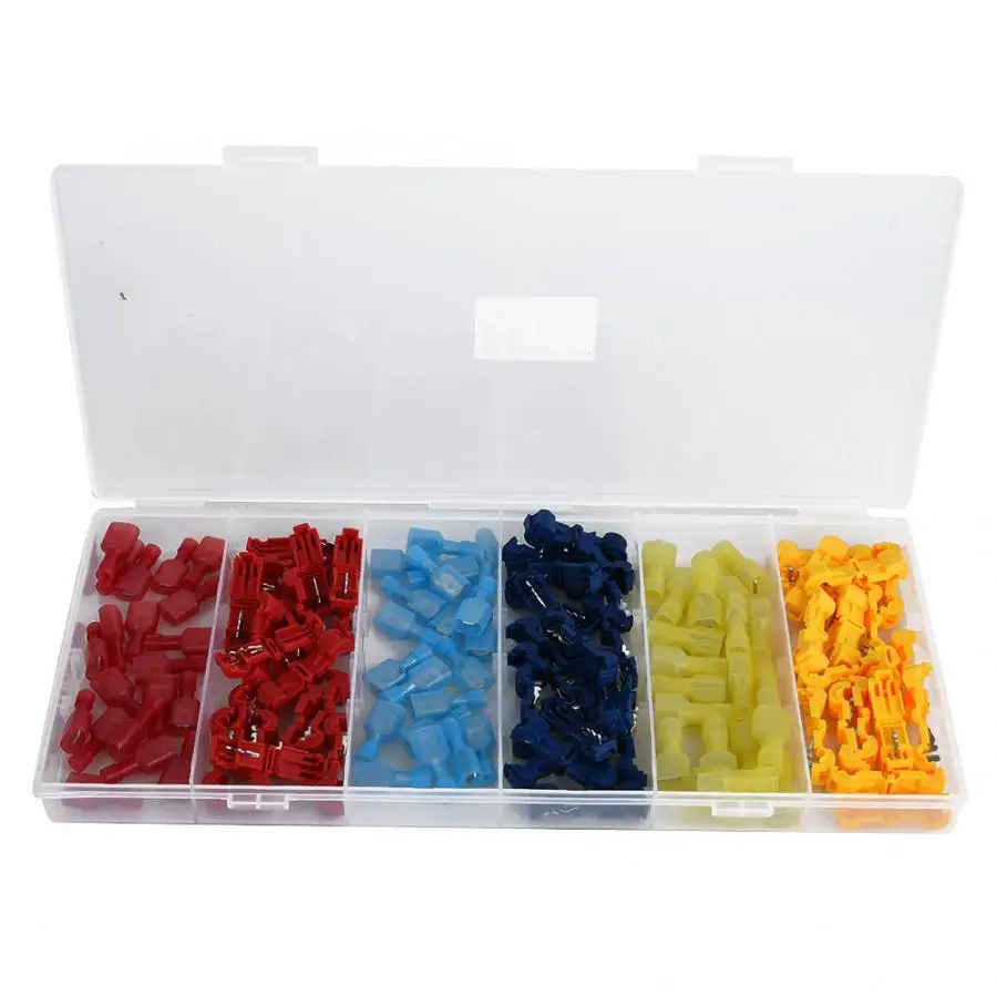 Обжимной разъем 120 шт. клеммы быстрого соединения красный синий желтый гнездовой