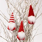 2022 Рождественское украшение гном, безликая кукла Санта, вязаный плюшевый подвесной кулон, украшение для вечерние